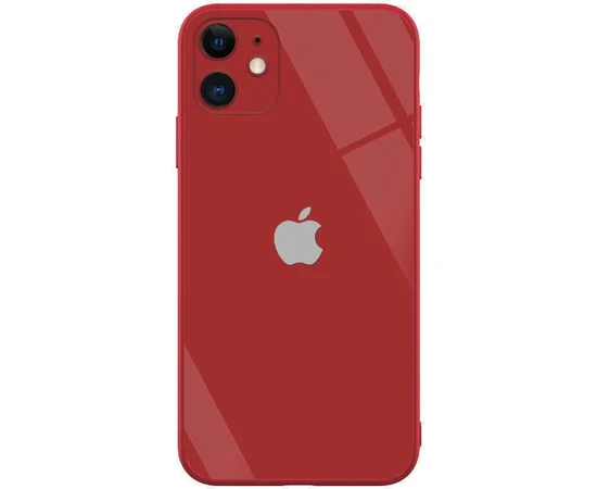 TPU + Glass чохол GLOSSY Logo (opp) для Apple iPhone XS Max (6.5 ") Червоний