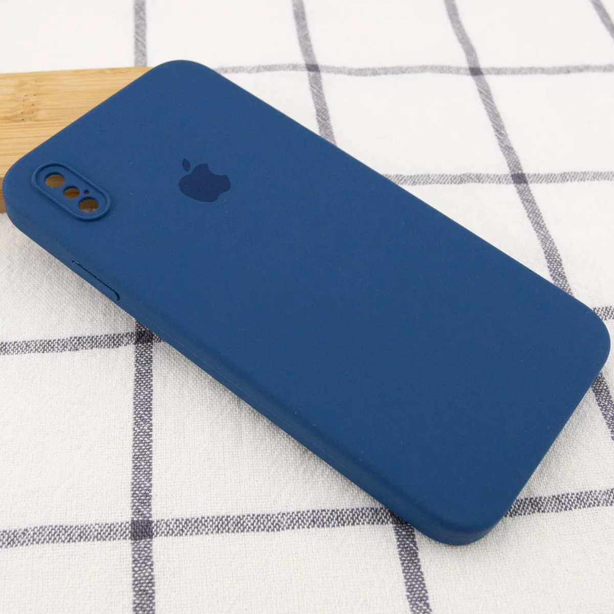 Чехол Silicone Case Square Full Camera Protective (AA) для Apple iPhone XS Max (6.5") Синий / Navy blue