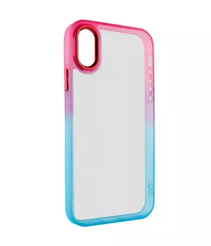 Чохол TPU+PC Fresh sip series Apple iPhone XS Max (6.5") Бірюзовий / Рожевий