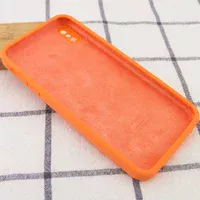 Чехол Silicone Case Square Full Camera Protective (AA) для Apple iPhone XS Max (6.5") Оранжевый / Papaya