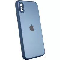 TPU+Glass чехол Matte Candy Full camera для Apple iPhone XS Max (6.5") Синий