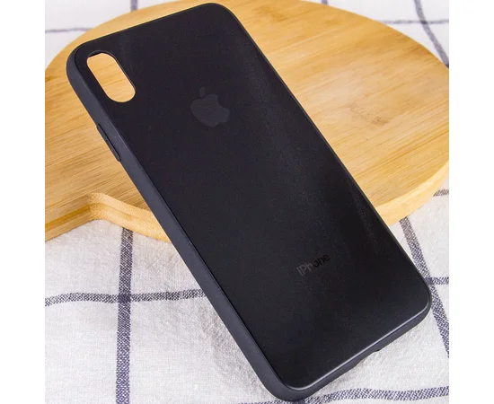 TPU + Glass чохол GLOSSY Logo Full camera для Apple iPhone XS Max (6.5 ") Чорний