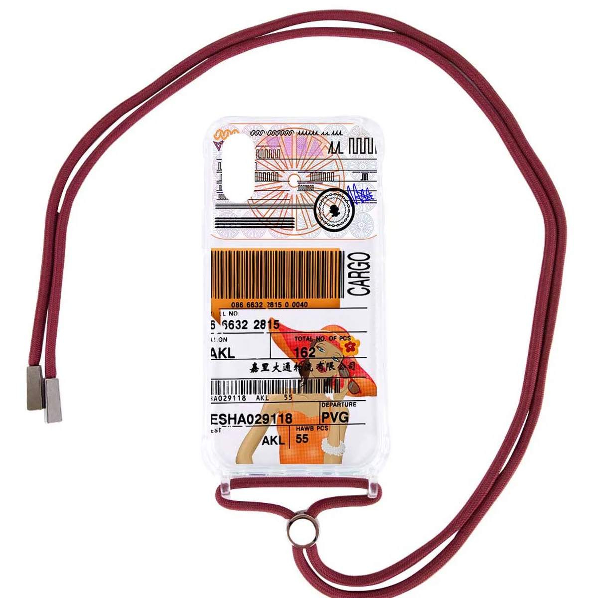 Чохол TPU Crossbody Street Style для Apple iPhone XS Max (6.5 ") Cargo / Червоно-Коричневий