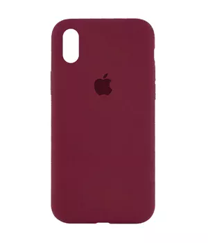 Чохол Silicone Case Full Protective (AA) для Apple iPhone XS Max (6.5 ") Бордовий / Plum