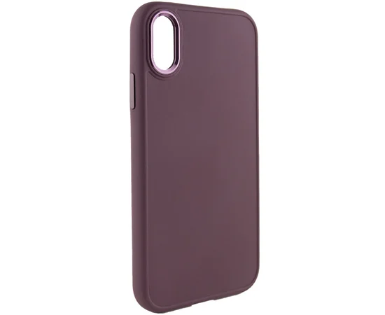 TPU чохол Bonbon Metal Style для Apple iPhone XS Max (6.5") Бордовий / Plum