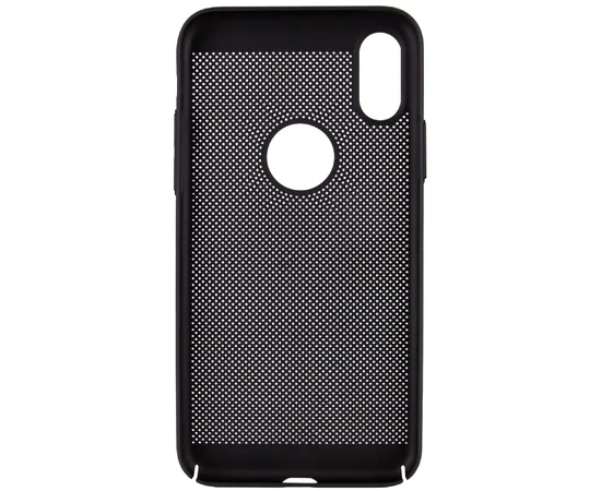 Ультратонкий дышащий чехол Grid case для Apple iPhone XS Max (6.5") Черный