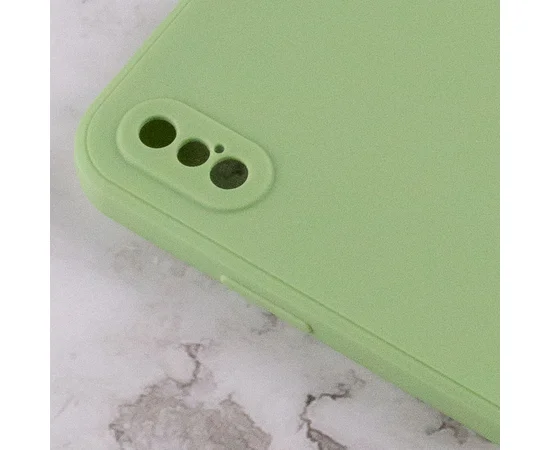 Силиконовый чехол Candy Full Camera для Apple iPhone XS Max (6.5") Фисташковый