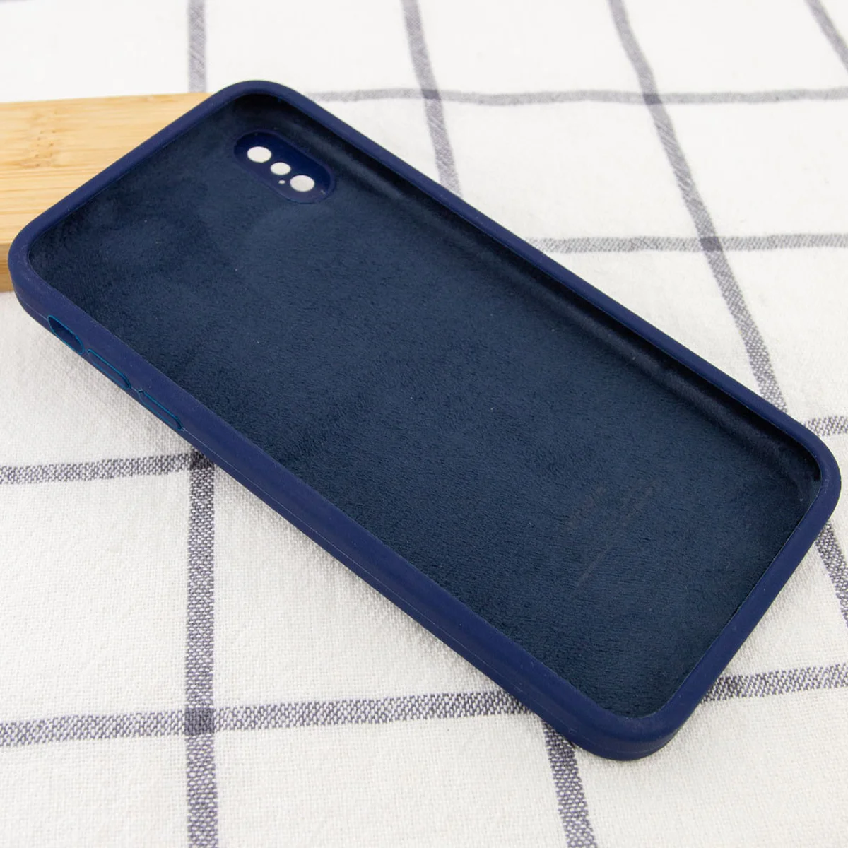 Чохол Silicone Case Square Full Camera Protective (AA) для Apple iPhone XS Max (6.5 ") Темно-синій / Midnight blue