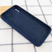 Чохол Silicone Case Square Full Camera Protective (AA) для Apple iPhone XS Max (6.5 ") Темно-синій / Midnight blue