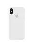 Чехол Silicone case (A) (с закрытым низом) для Apple iPhone XS Max (6.5") Белый / White
