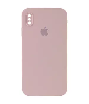 Чехол Silicone Case Square Full Camera Protective (AA) для Apple iPhone XS Max (6.5") Розовый / Pink Sand