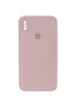 Чехол Silicone Case Square Full Camera Protective (AA) для Apple iPhone XS Max (6.5") Розовый / Pink Sand