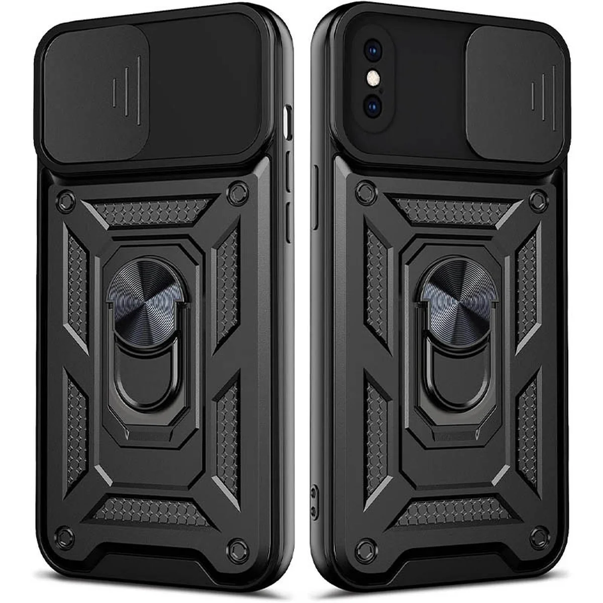 Ударопрочный чехол Camshield Serge Ring для Apple iPhone XS Max (6.5") Черный