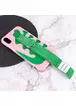 Чехол Funny Holder с цветным ремешком для Apple iPhone XS Max (6.5") Розовый / Зеленый