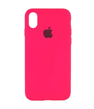 Чохол Silicone Case Full Protective (AA) для Apple iPhone XS Max (6.5 ") Рожевий / Barbie pink