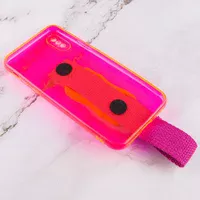 Чехол Handfree с цветным ремешком для Apple iPhone XS Max (6.5") Розовый