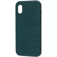 Шкіряний чохол Croco Leather для Apple iPhone XS Max (6.5 ") Green
