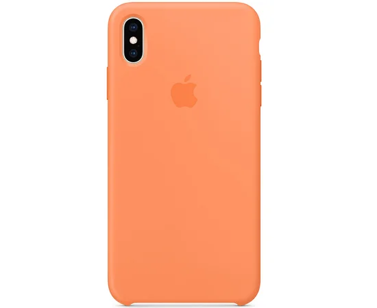 Чехол Silicone case (AAA) для Apple iPhone XS Max (6.5") Оранжевый / Papaya