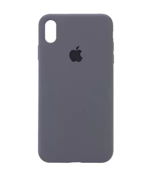 Чехол Silicone case (A) (с закрытым низом) для Apple iPhone XS Max (6.5") Серый / Dark Grey