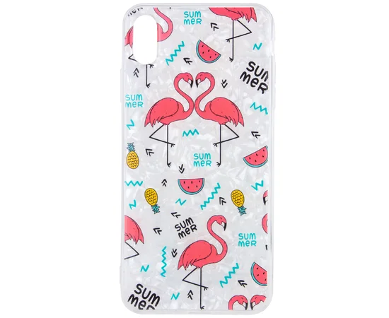 Накладка Glue Case Фламинго для Apple iPhone XS Max (6.5") Белый
