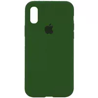 Чохол Silicone Case Full Protective (AA) для Apple iPhone XS Max (6.5") Зелений / Dark Olive