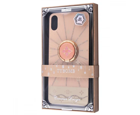 TPU + Glass чохол TYBOMB Shinig Line для Apple iPhone XS Max (6.5 ") pink