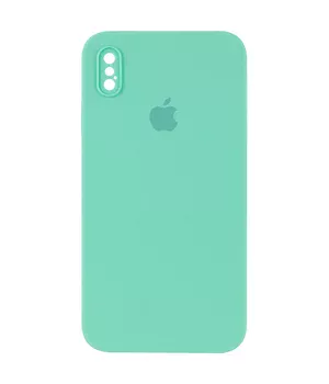 Чехол Silicone Case Square Full Camera Protective (AA) для Apple iPhone XS Max (6.5") Бирюзовый / Turquoise