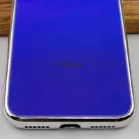 TPU + Glass чохол Gradient Rainbow з лого для Apple iPhone XS Max (6.5 ") Синій