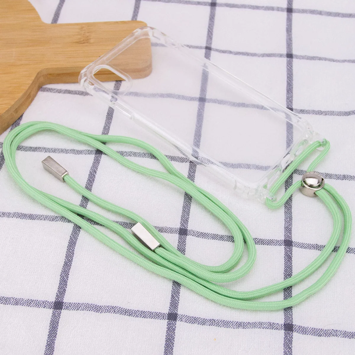 Чехол TPU Crossbody Transparent для Apple iPhone XS Max (6.5") Мятный