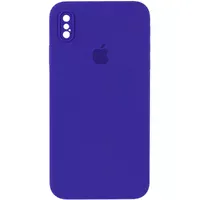 Чохол Silicone Case Square Full Camera Protective (AA) для Apple iPhone XS Max (6.5 ") Фіолетовий / Ultra Violet