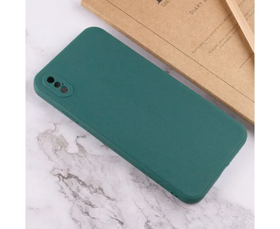 Силіконовий чохол Candy Full Camera для Apple iPhone XS Max (6.5 ") Зелений / Forest green