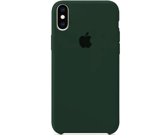 Чехол Silicone Case (AA) для Apple iPhone XS Max (6.5") Зеленый / Forest green