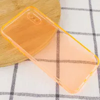Матовый полупрозрачный TPU чехол с защитой камеры для Apple iPhone XS Max (6.5") Оранжевый / Orange