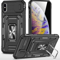 Удароміцний чохол Camshield Army Ring Apple iPhone XS Max (6.5") Чорний / Black