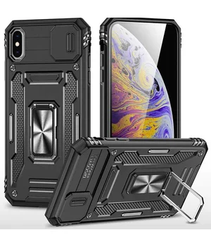 Удароміцний чохол Camshield Army Ring Apple iPhone XS Max (6.5") Чорний / Black