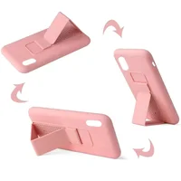 Чохол Silicone Case Hand Holder для Apple iPhone XS Max (6.5 ") Рожевий / Pink