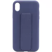 Чехол Silicone Case Hand Holder для Apple iPhone XS Max (6.5") Темно-синий / Midnight blue