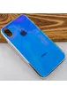 TPU+Glass чехол Gradient Rainbow с лого для Apple iPhone XS Max (6.5") Голубой