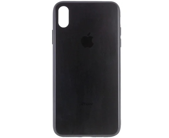 TPU + Glass чохол GLOSSY Logo Full camera для Apple iPhone XS Max (6.5 ") Чорний