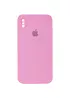 Чохол Silicone Case Square Full Camera Protective (AA) для Apple iPhone XS Max (6.5 ") Рожевий / Light pink