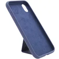 Чехол Silicone Case Hand Holder для Apple iPhone XS Max (6.5") Темно-синий / Midnight blue