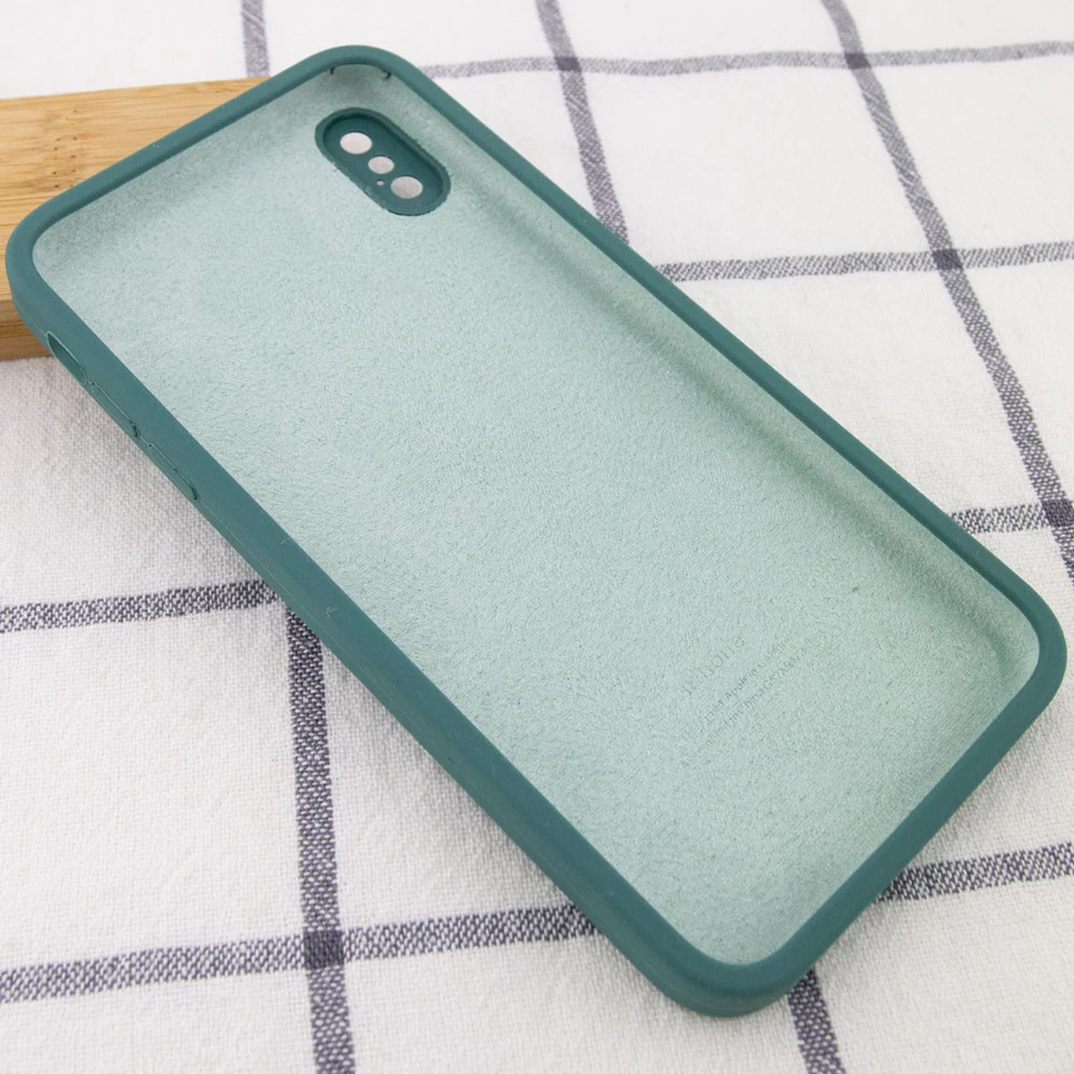 Чехол Silicone Case Square Full Camera Protective (AA) для Apple iPhone XS Max (6.5") Зеленый / Pine green