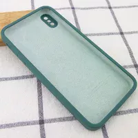 Чехол Silicone Case Square Full Camera Protective (AA) для Apple iPhone XS Max (6.5") Зеленый / Pine green
