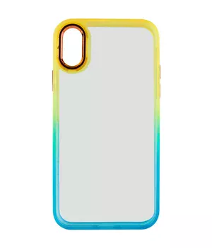Чохол TPU+PC Fresh sip series Apple iPhone XS Max (6.5") Бірюзовий / Помаранчевий