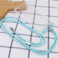 Чохол TPU Crossbody Transparent для Apple iPhone XS Max (6.5 ") Бірюзовий