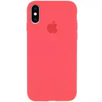 Чохол Silicone Case Full Protective (AA) для Apple iPhone XS Max (6.5 ") Кавуновий / Watermelon red
