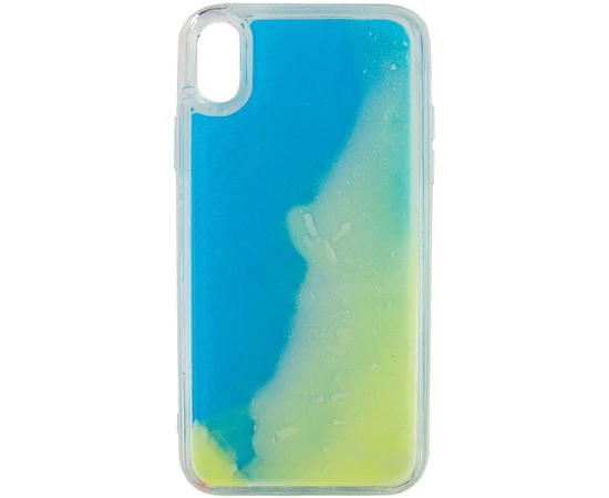 Неоновый чехол Neon Sand glow in the dark для Apple iPhone XS Max (6.5") Голубой