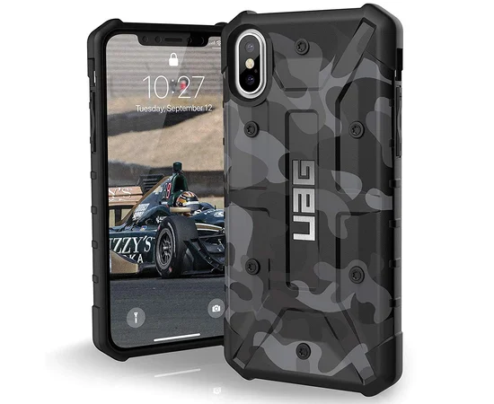 Ударопрочный чехол UAG Pathfinder камуфляж для Apple iPhone XS Max (6.5") Серый