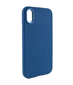 TPU чехол Bonbon Metal Style для Apple iPhone XS Max (6.5") Синий / Denim Blue