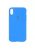 Чехол Silicone Case Full Protective (AA) для Apple iPhone XS Max (6.5") Голубой / Blue